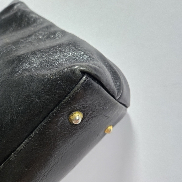 Marino Orlandi italien leather shoulder tote bag purse black and brown - Picture 5 of 16